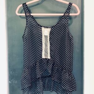 Band of Gypsies | Transparent Ruffle Hem Tank Top